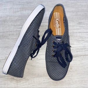 Keds Blue White Champion Polka Dot Design Shoe